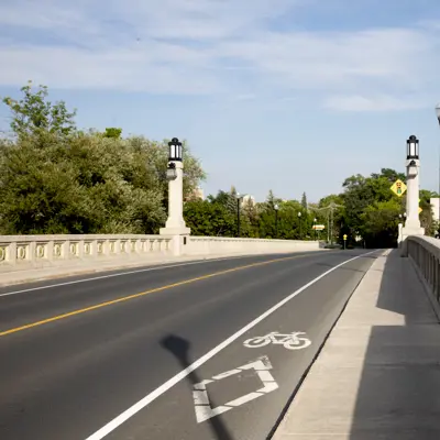 Hunter Street Bridge facing east on a sunny day