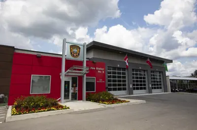 Front of a fire station